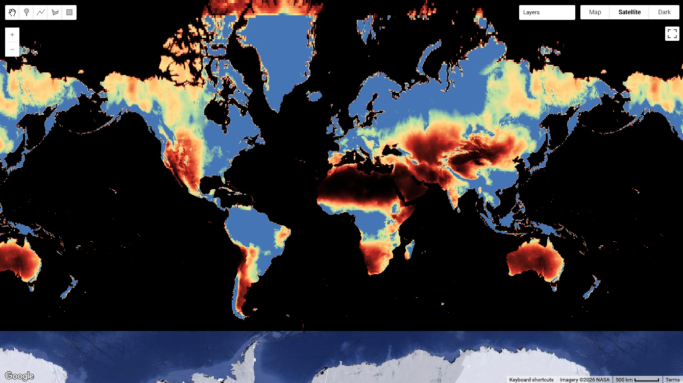 Climate Info panel — EcoViewer