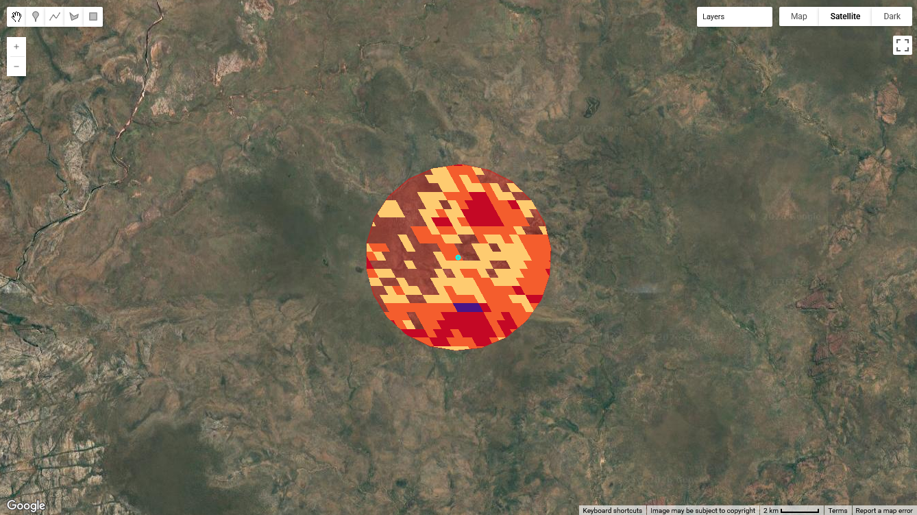 Fire Disturbance panel — EcoViewer