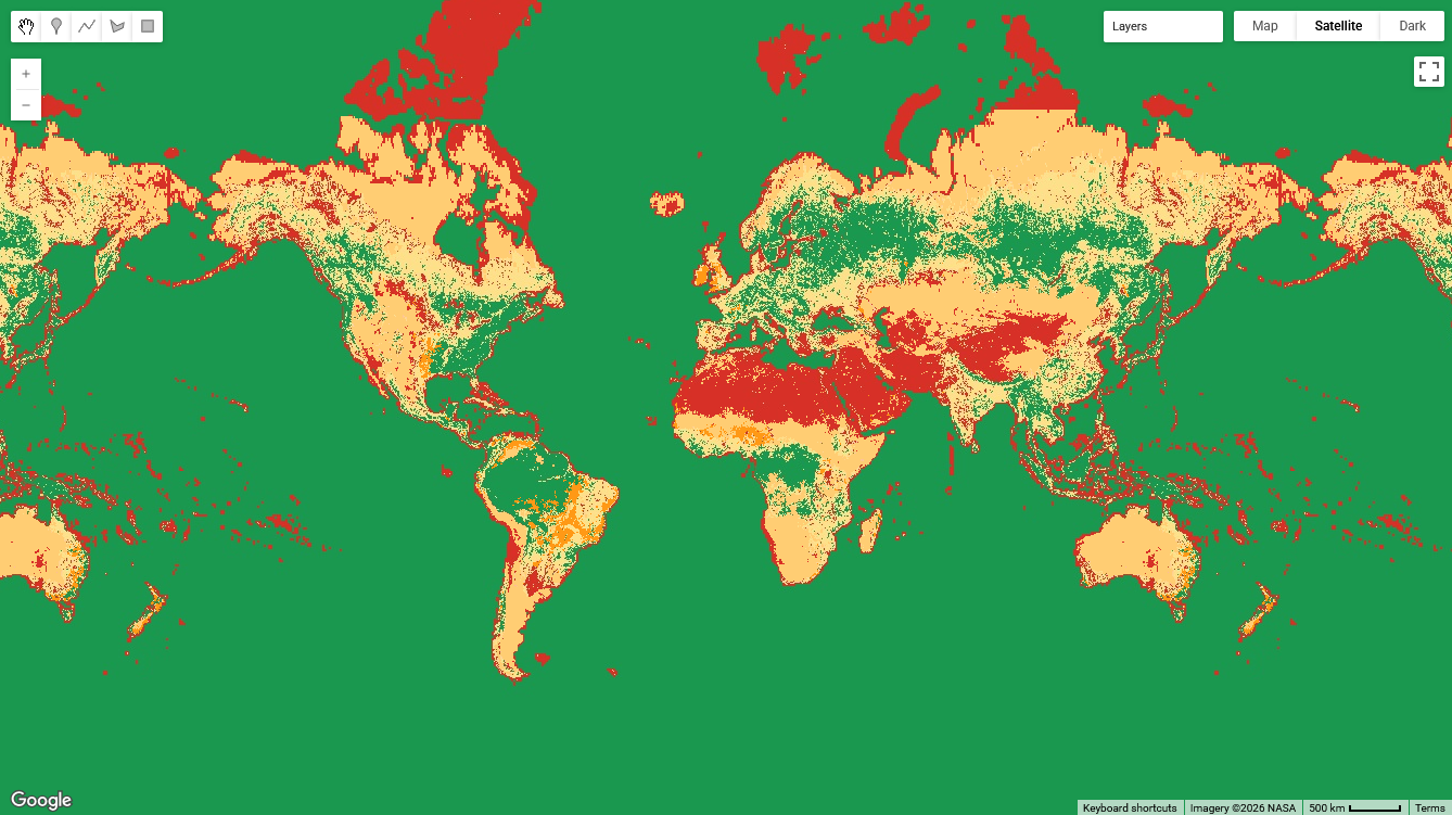 Vegetation panel — EcoViewer